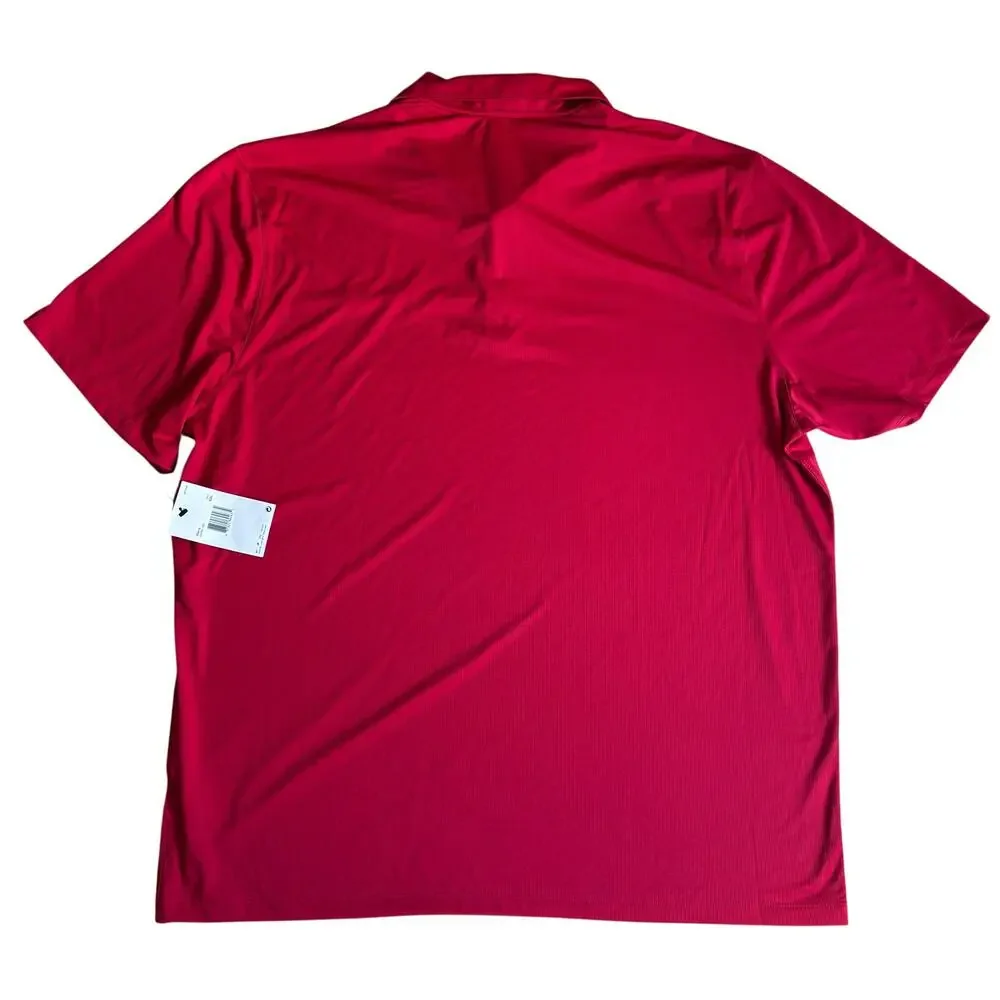 NWT Nike Golf‎ Polo Short Sleeve Shirt Red White Logo Size XXL 883681-687